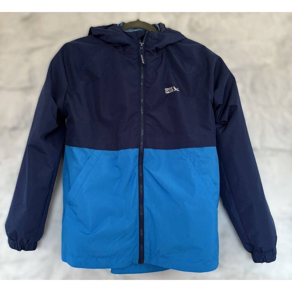 Eddie Bauer Kids 3-in-1 Rain Jacket w/ Removable Fleece Jacket Liner Size 14-16